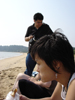 doughnuts on a beach. awwww yeah.